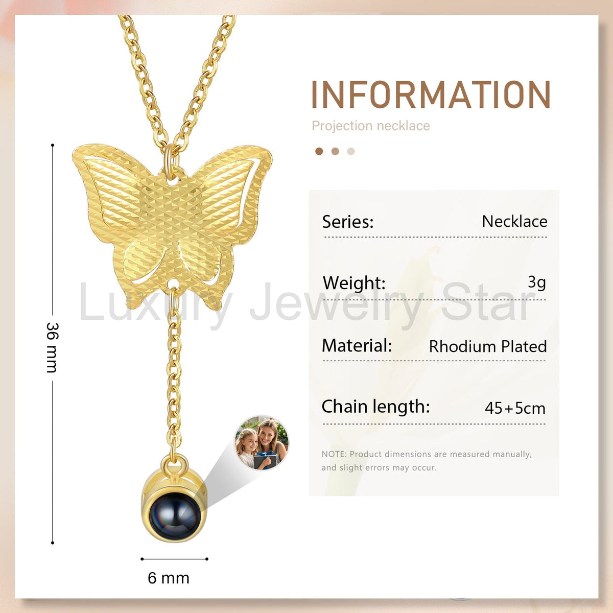 Custom Photo Projection Necklace - image 9