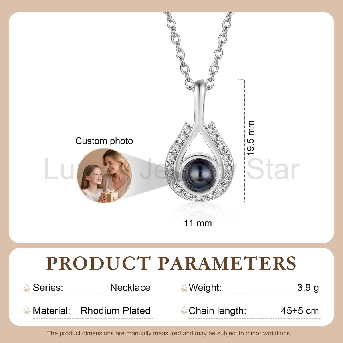 Custom Photo Projection Necklace - image 3