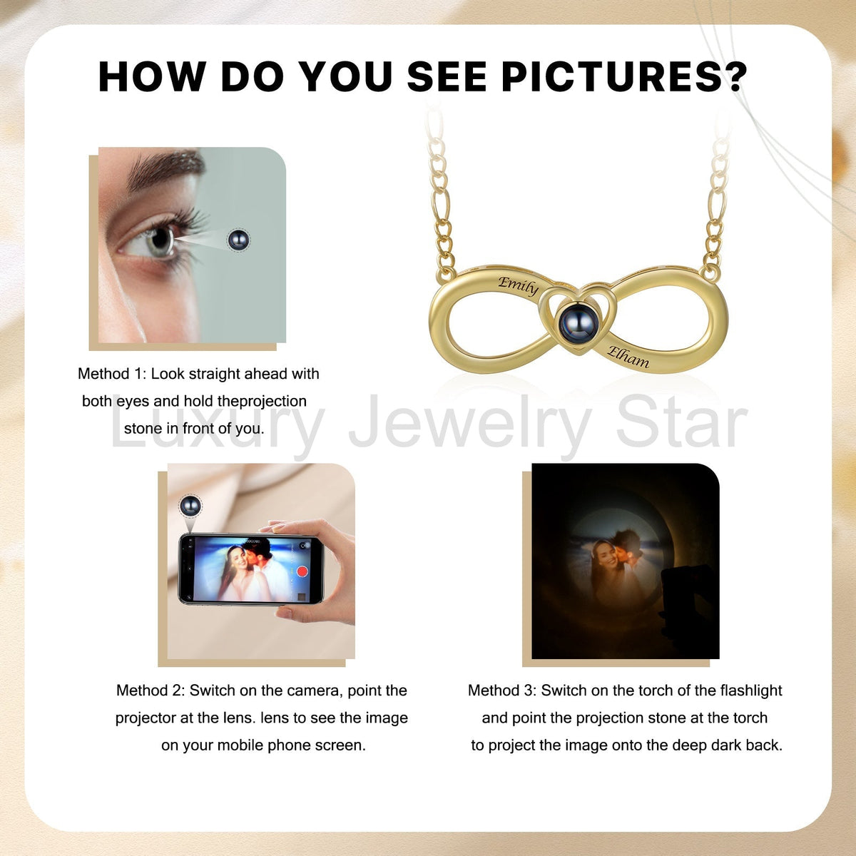 Custom Photo Projection Necklace - image 3