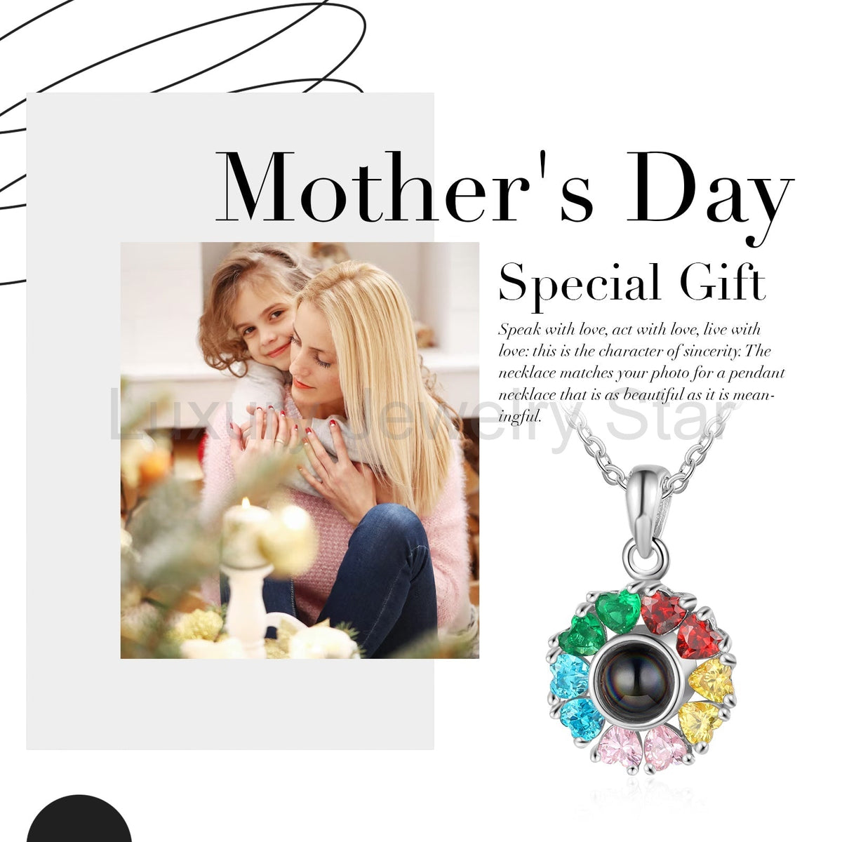 Custom Photo Projection Necklace - image 3