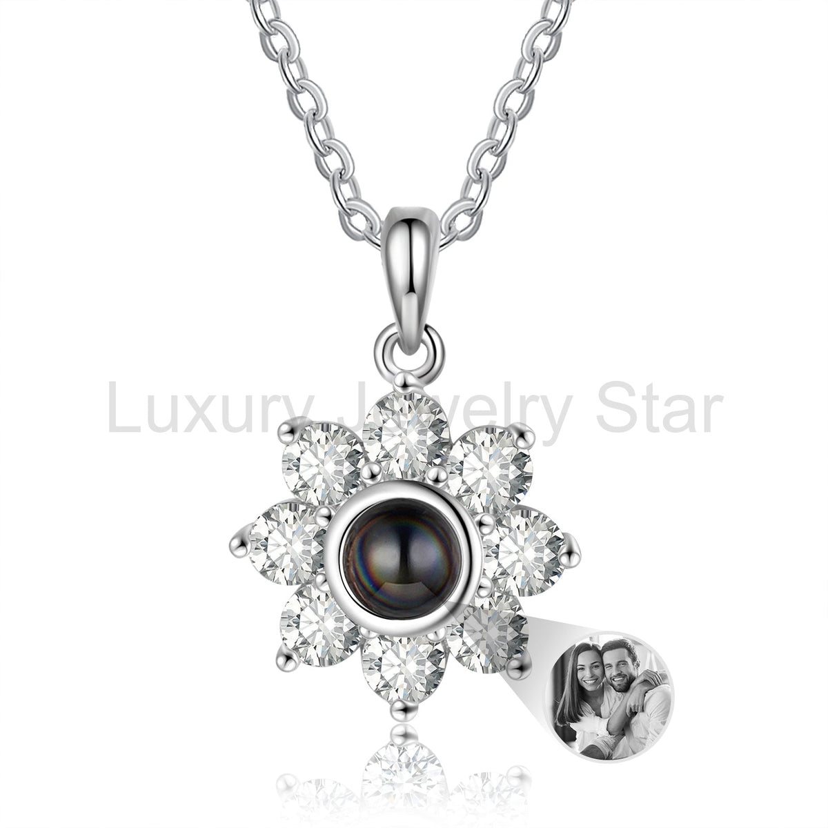 Custom Photo Snowflake Projection Necklace - image 5