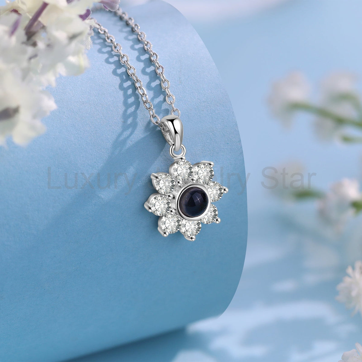 Custom Photo Snowflake Projection Necklace - image 8