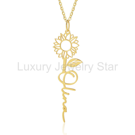 Custom Sunflower Necklace