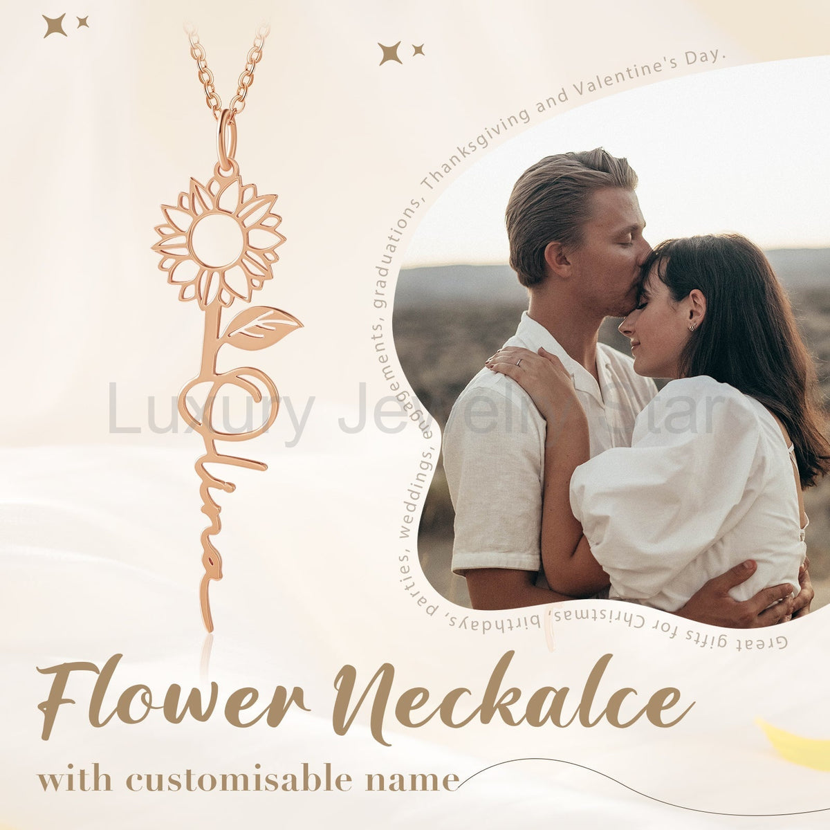 Custom Sunflower Necklace - image 4