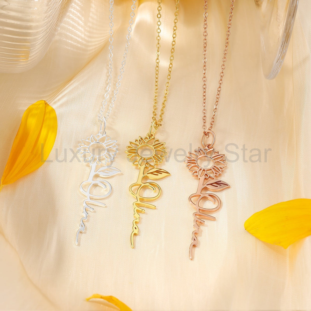 Custom Sunflower Necklace - image 5
