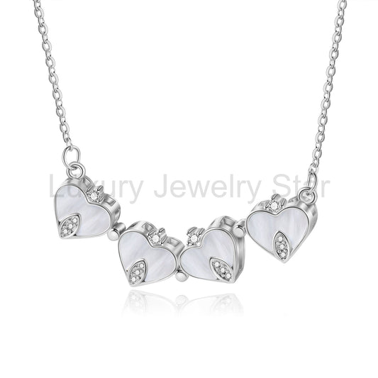 Four Leaf Clover Heart Necklace - image 2