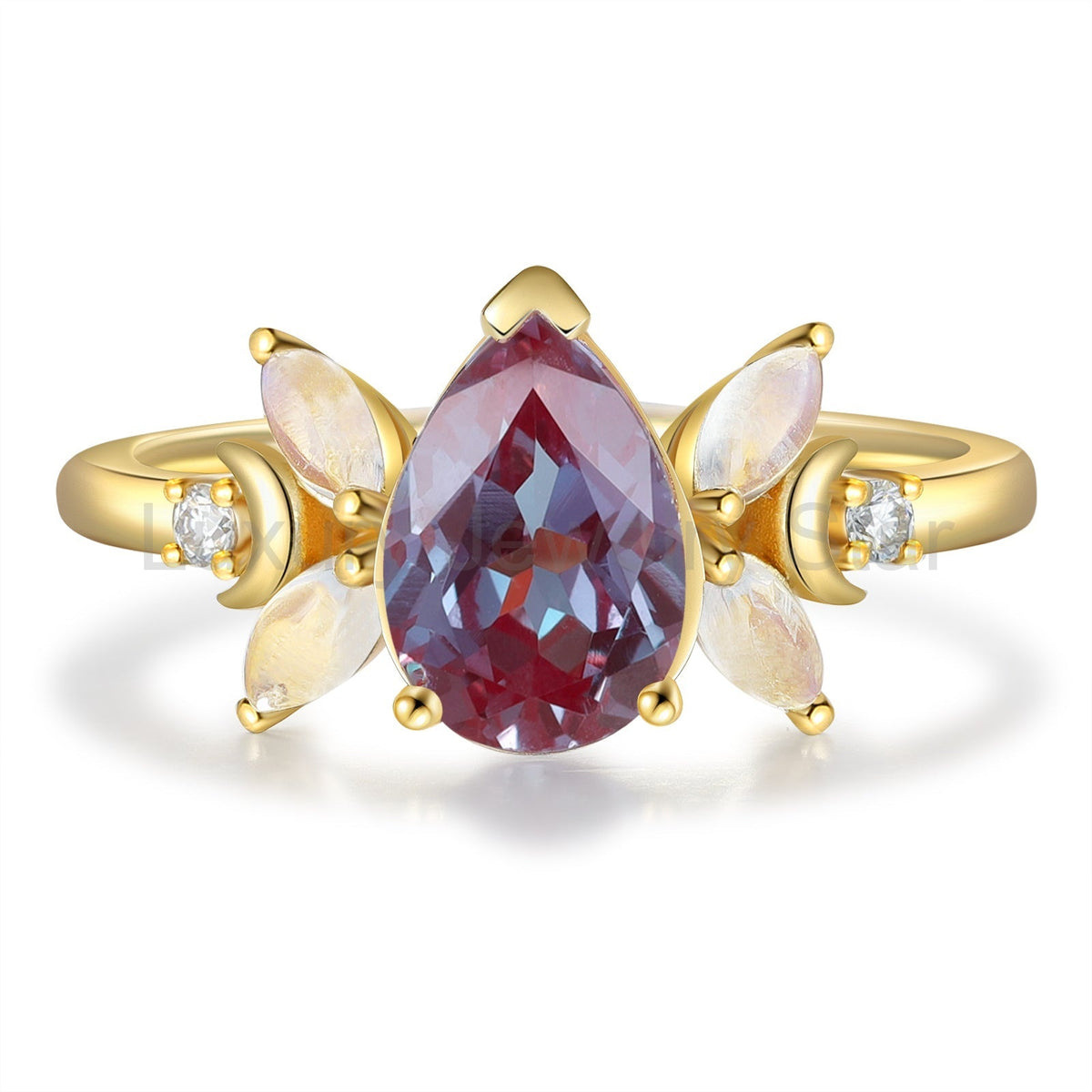 K Gold Natural Alexandrite Ring - image 2
