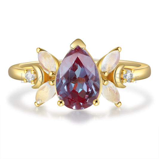 K Gold Natural Alexandrite Ring - image 2
