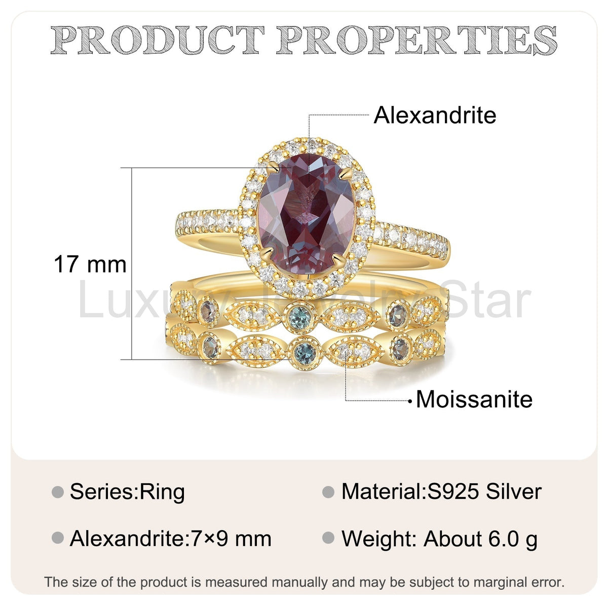 K Gold Natural Alexandrite Ring - image 8