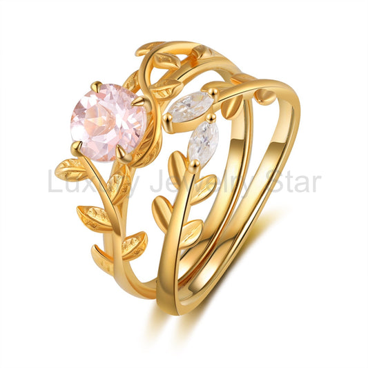 K Gold Natural Morganite Ring