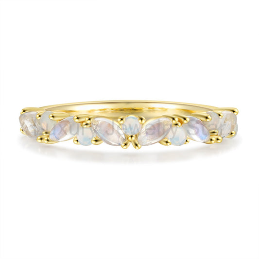 K Gold Natural Opal Stone Ring - image 2