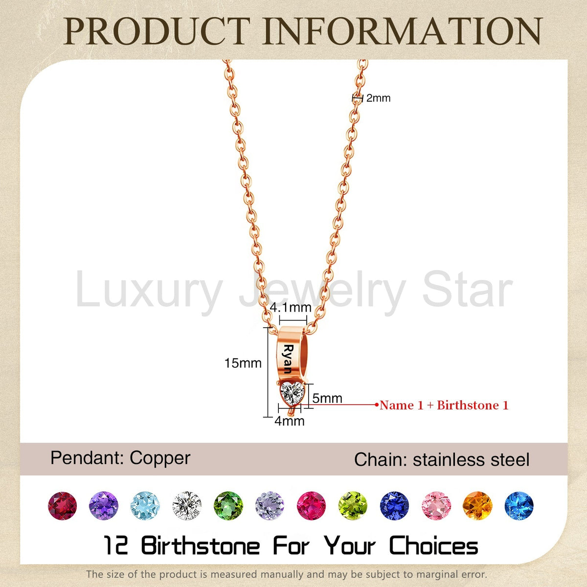 Mother's Day Birthstone Necklace - image 10