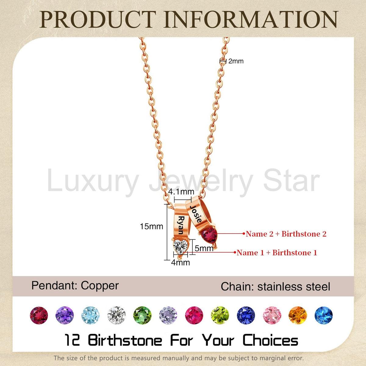 Mother's Day Birthstone Necklace - image 11