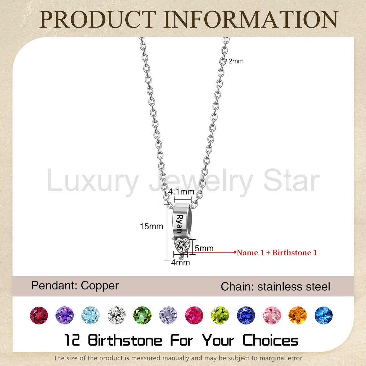 Mother's Day Birthstone Necklace - image 15