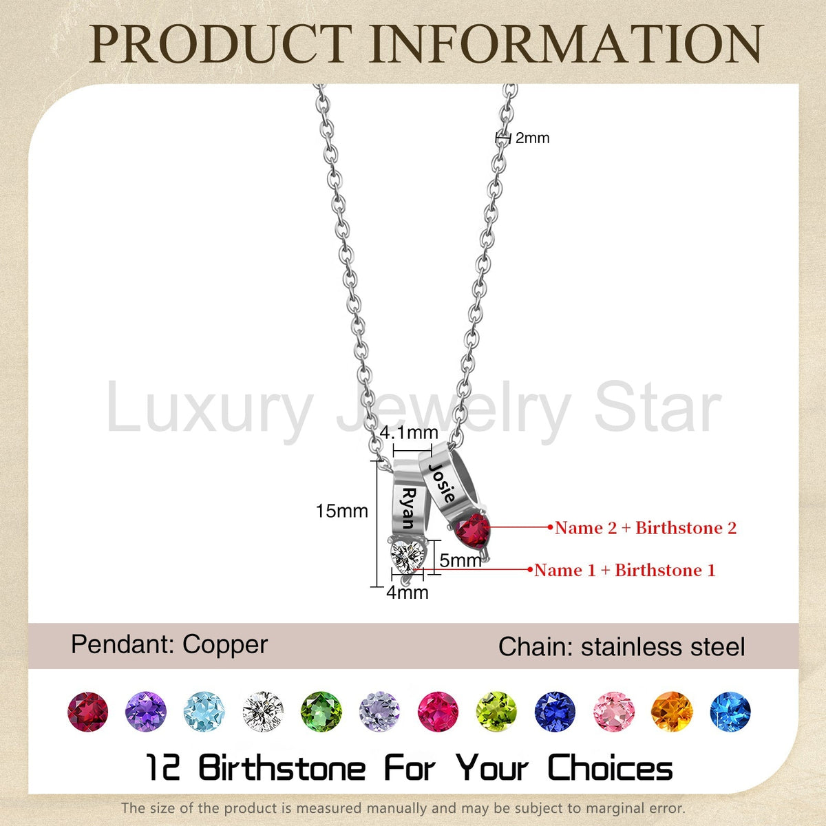 Mother's Day Birthstone Necklace - image 16