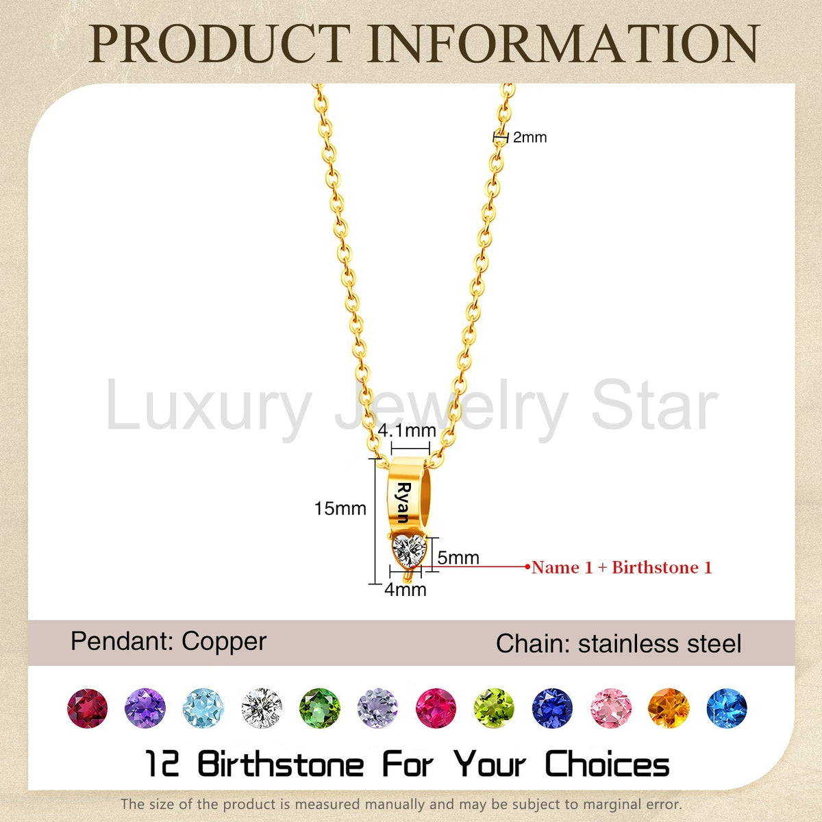 Mother's Day Birthstone Necklace - image 6