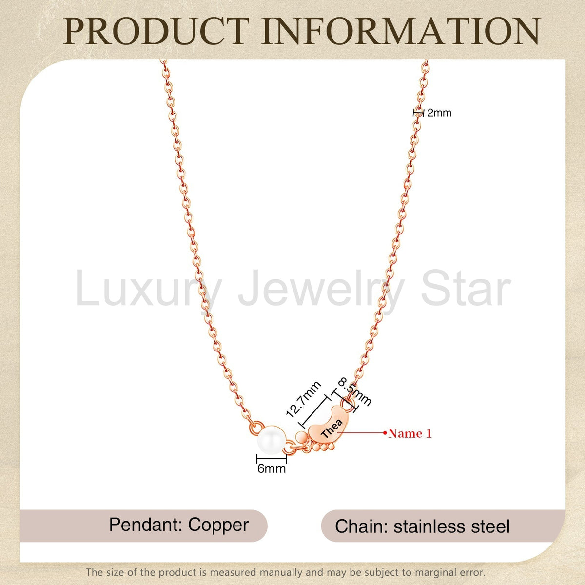 Mother's Day Foot Shape Necklace - image 10