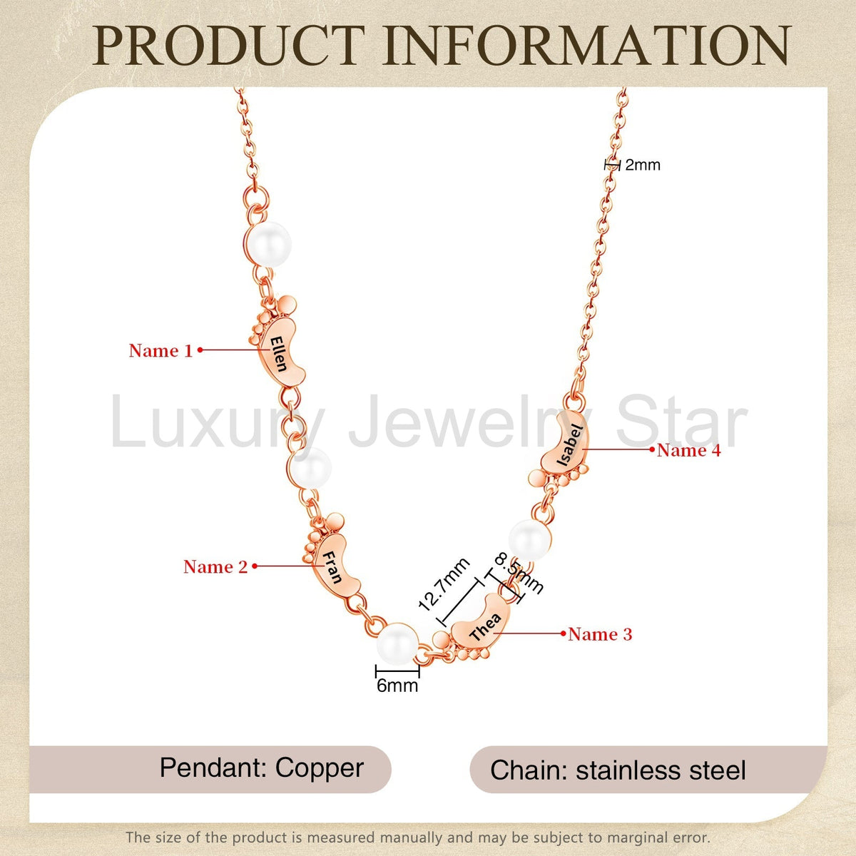 Mother's Day Foot Shape Necklace - image 13