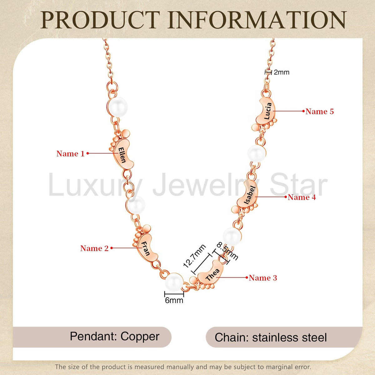 Mother's Day Foot Shape Necklace - image 14