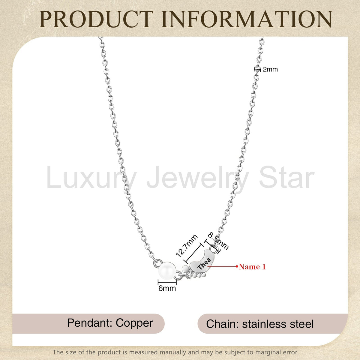 Mother's Day Foot Shape Necklace - image 15