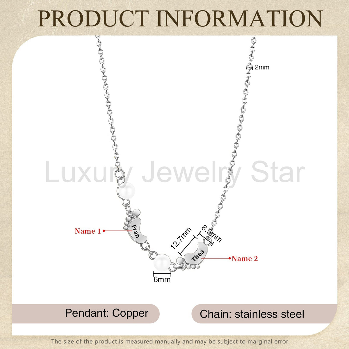 Mother's Day Foot Shape Necklace - image 16