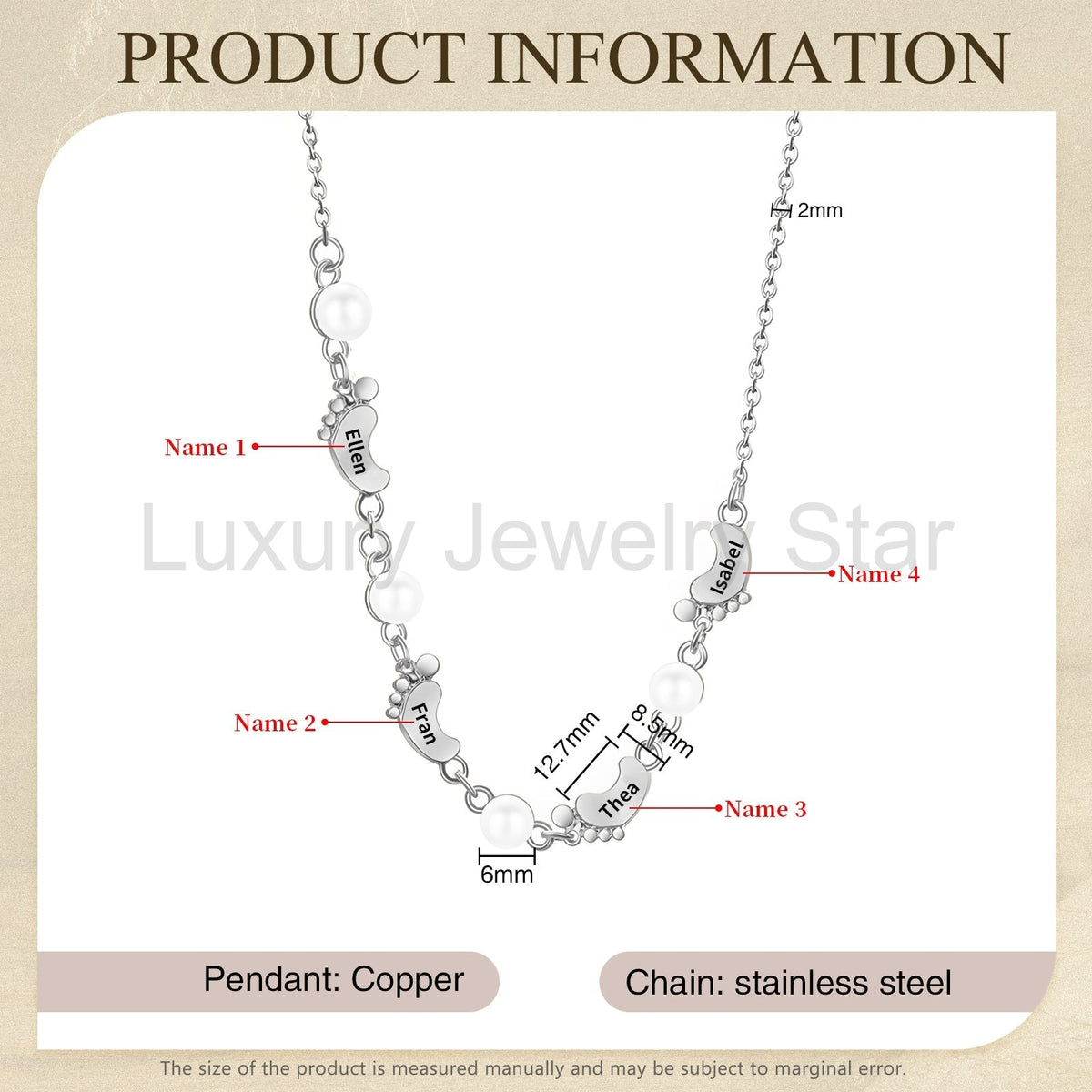 Mother's Day Foot Shape Necklace - image 18