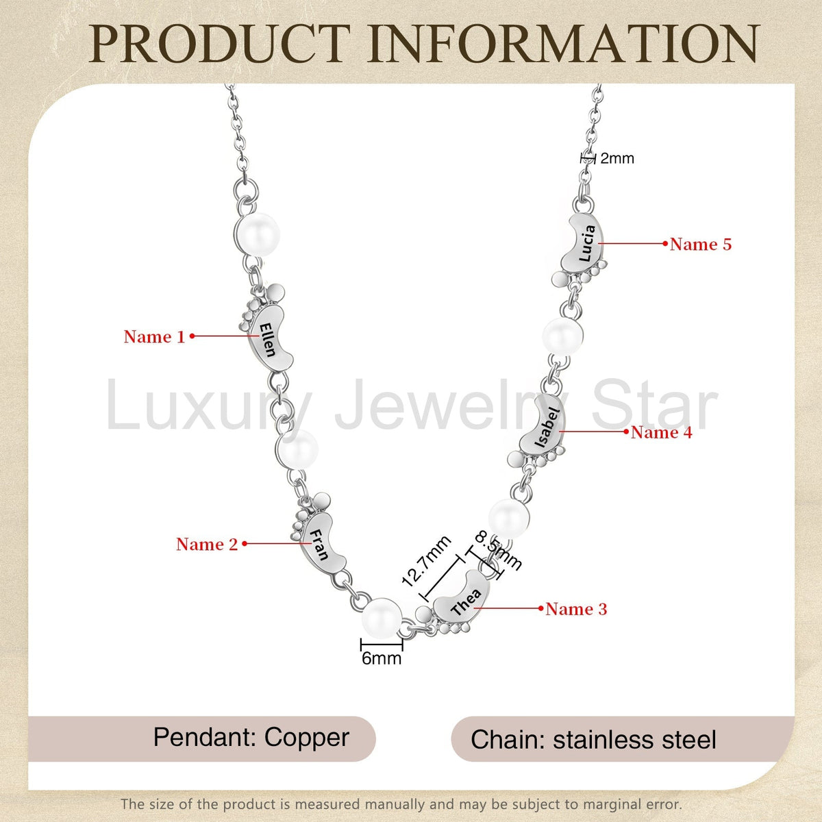 Mother's Day Foot Shape Necklace - image 19