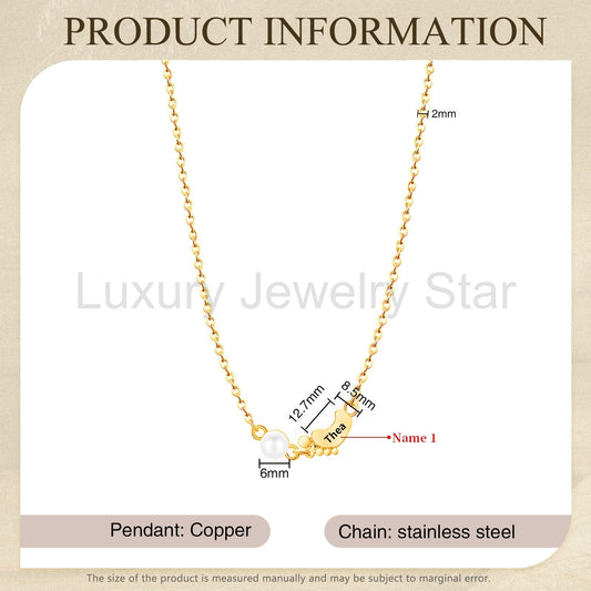 Mother's Day Foot Shape Necklace - image 2