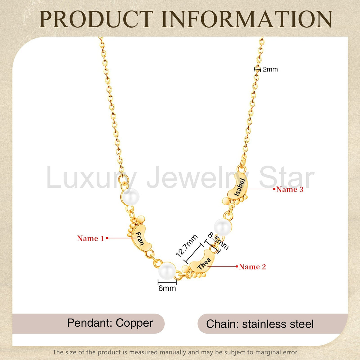 Mother's Day Foot Shape Necklace - image 7