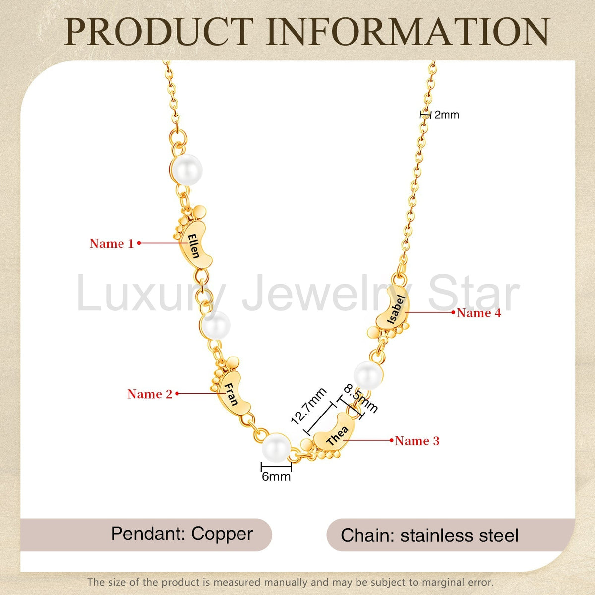 Mother's Day Foot Shape Necklace - image 8