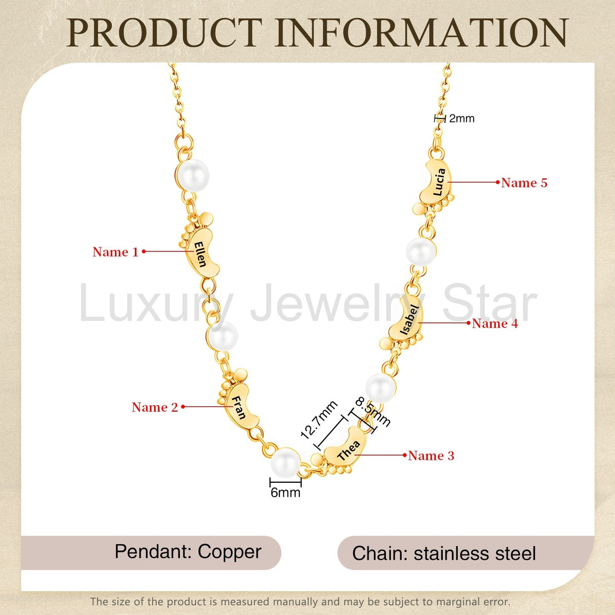 Mother's Day Foot Shape Necklace - image 9