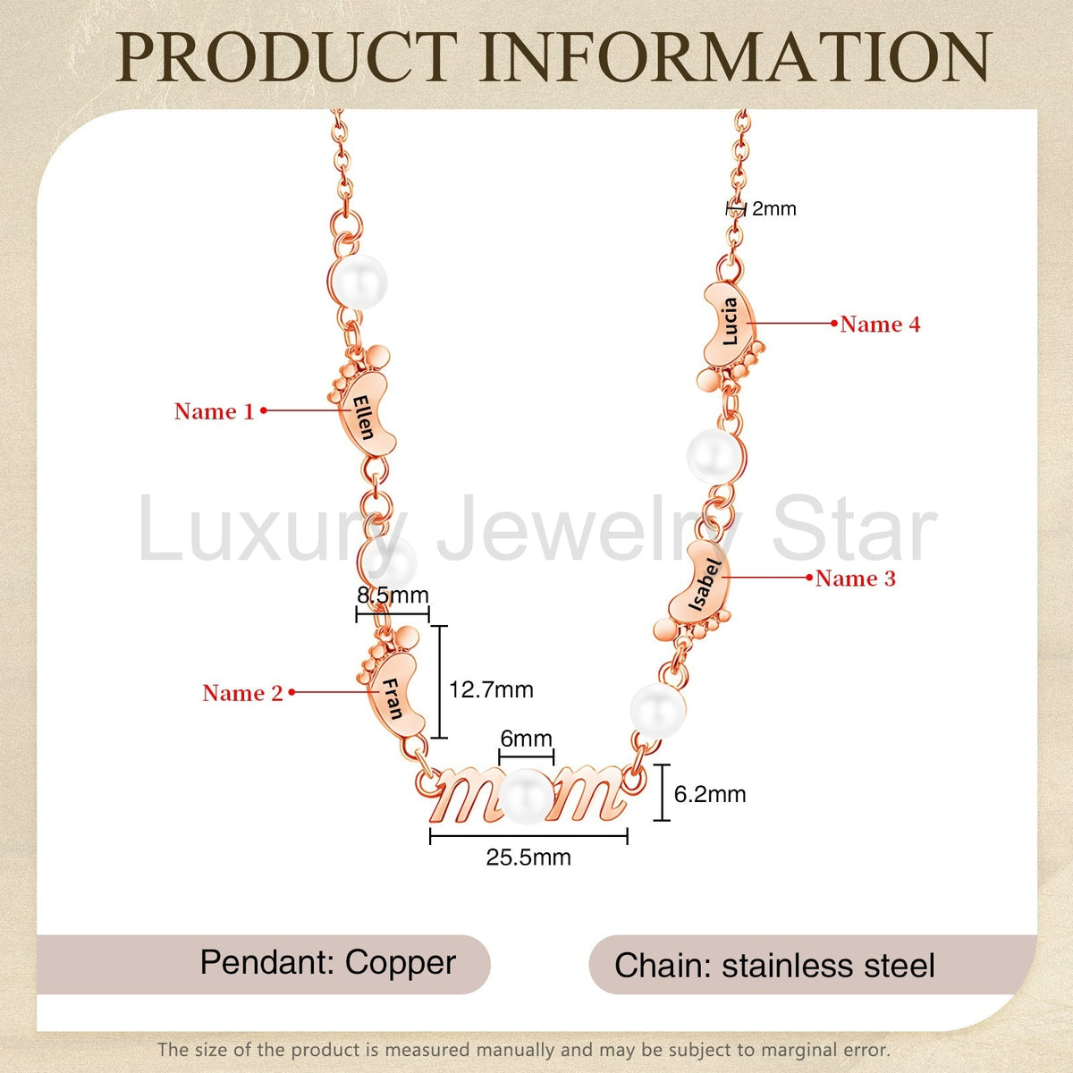 Mother's Day Foot Shape Necklace - image 10