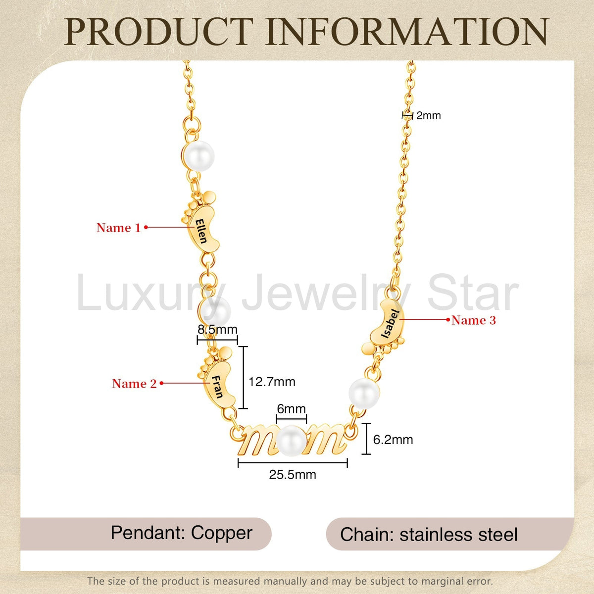Mother's Day Foot Shape Necklace - image 6