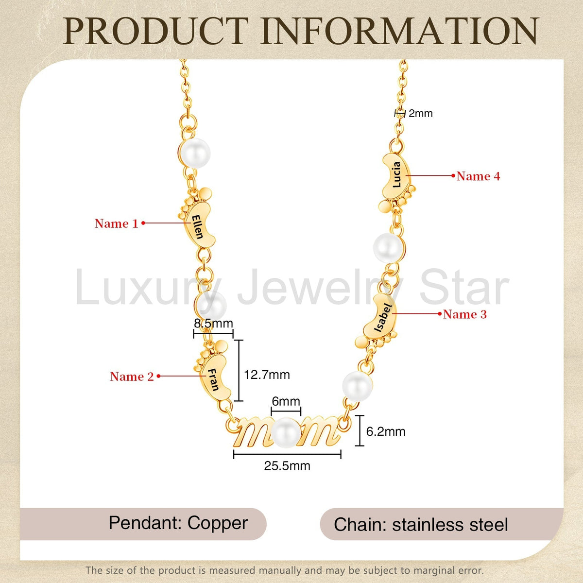 Mother's Day Foot Shape Necklace - image 7
