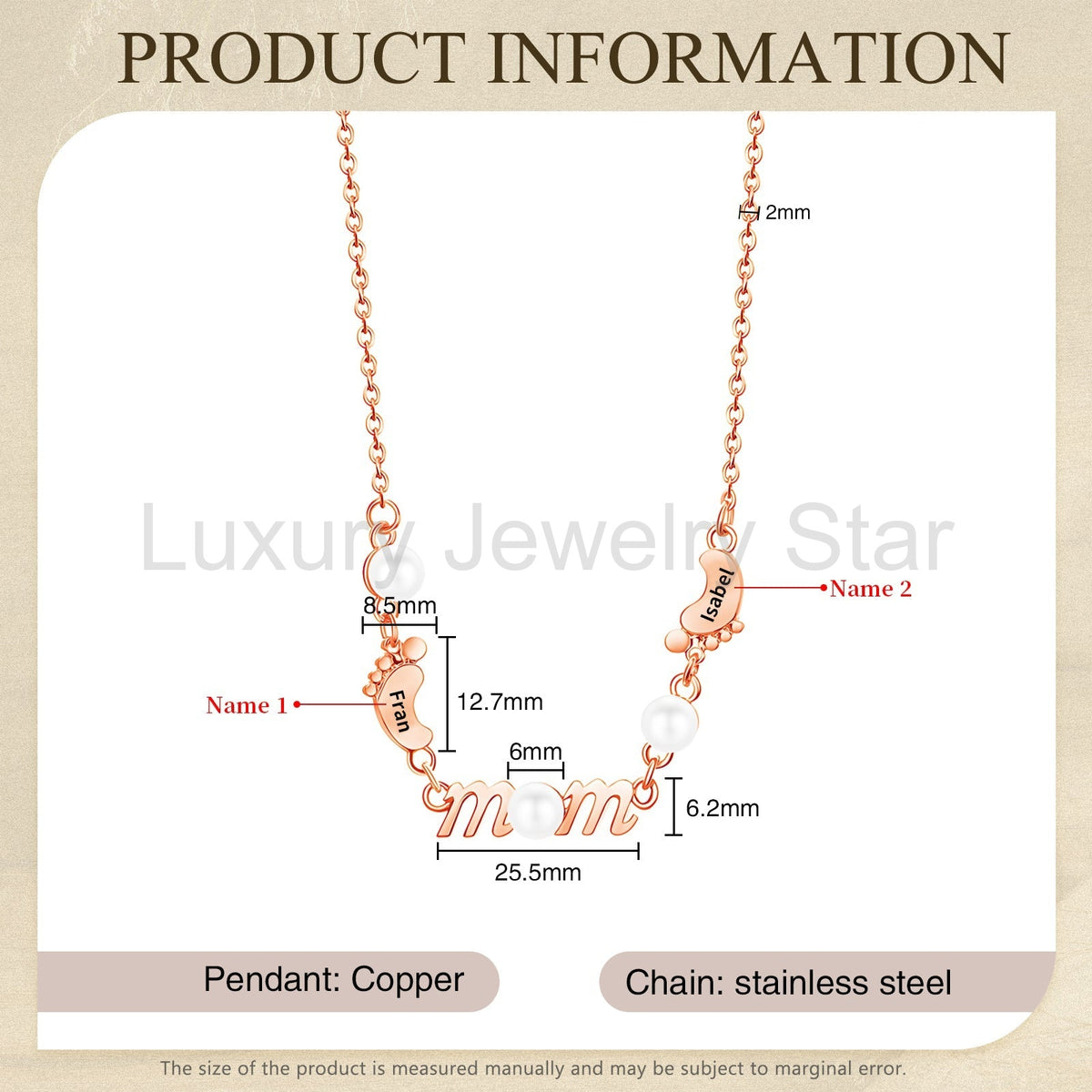 Mother's Day Foot Shape Necklace - image 8
