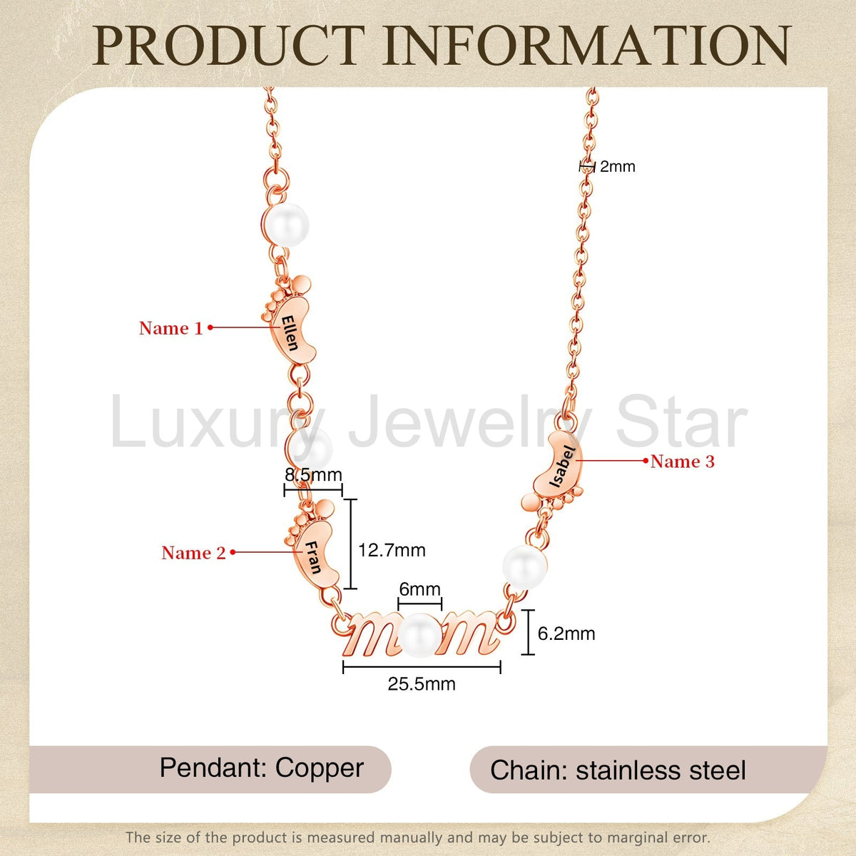 Mother's Day Foot Shape Necklace - image 9