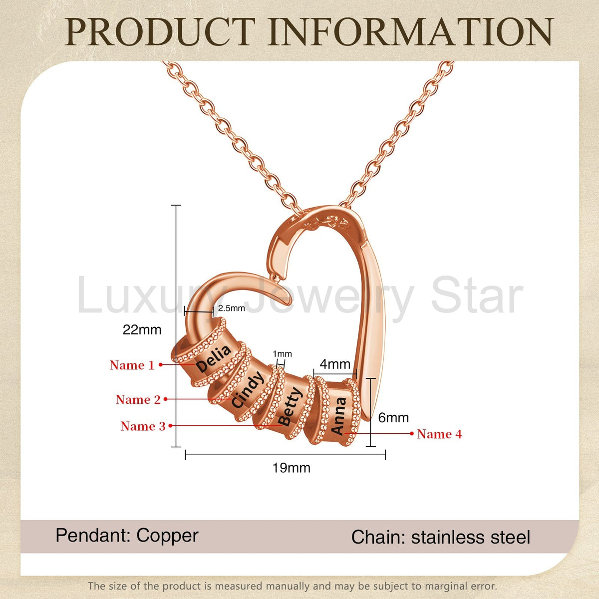Mother's Day Heart Shape Necklace - image 12
