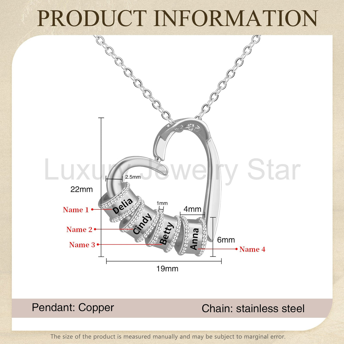 Mother's Day Heart Shape Necklace - image 17