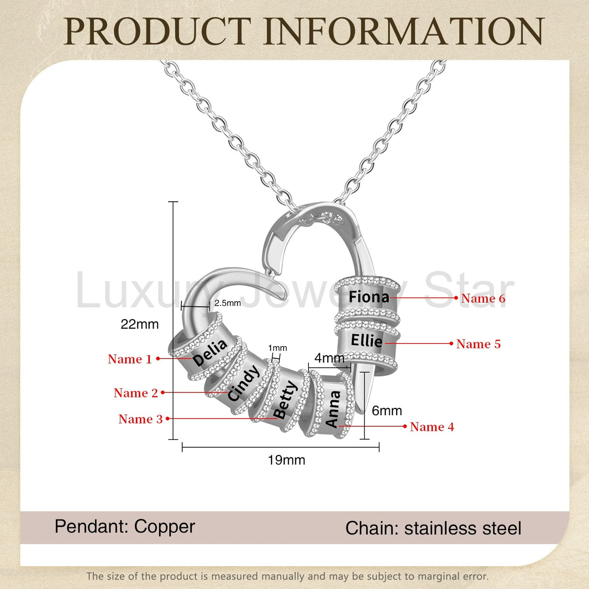 Mother's Day Heart Shape Necklace - image 19