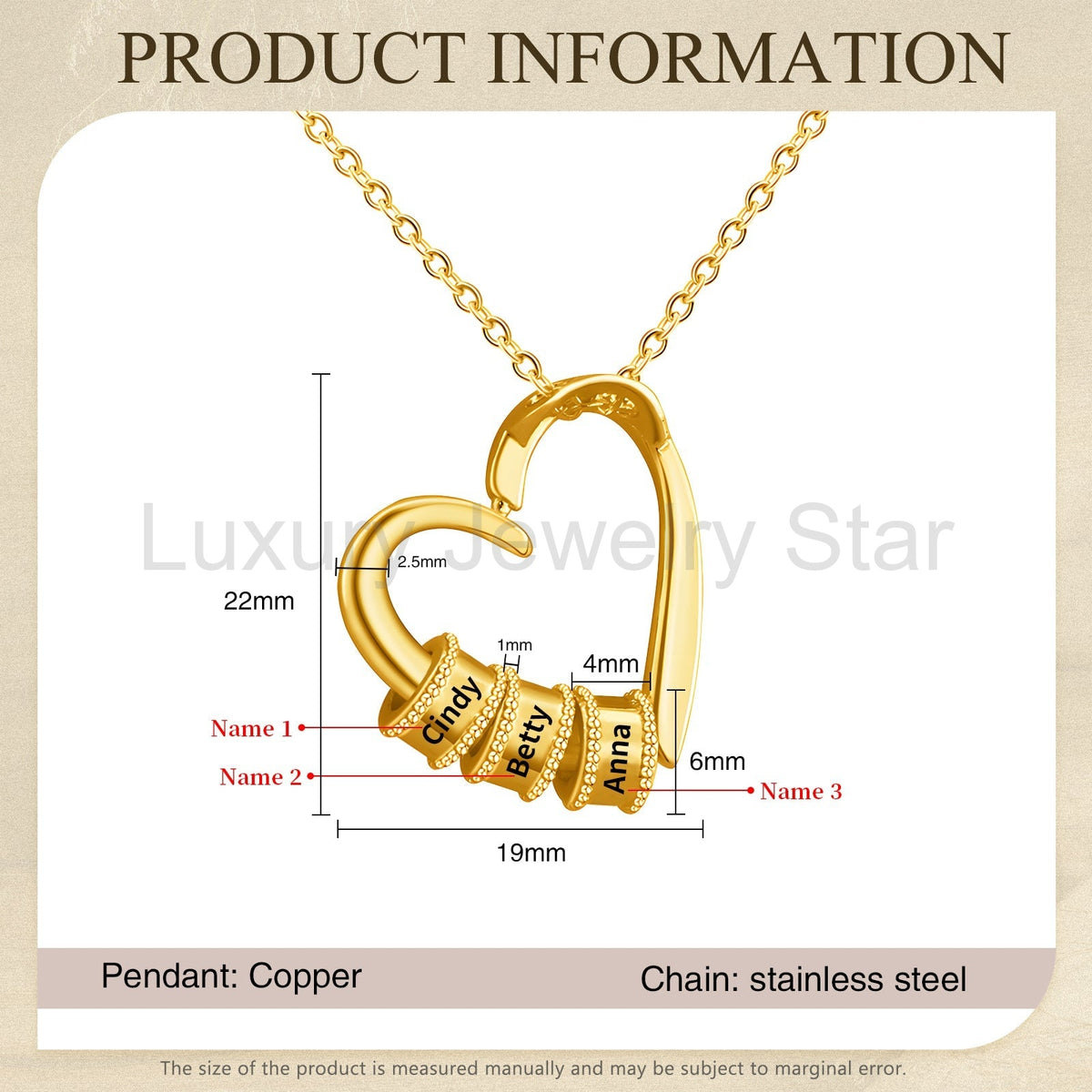 Mother's Day Heart Shape Necklace - image 7