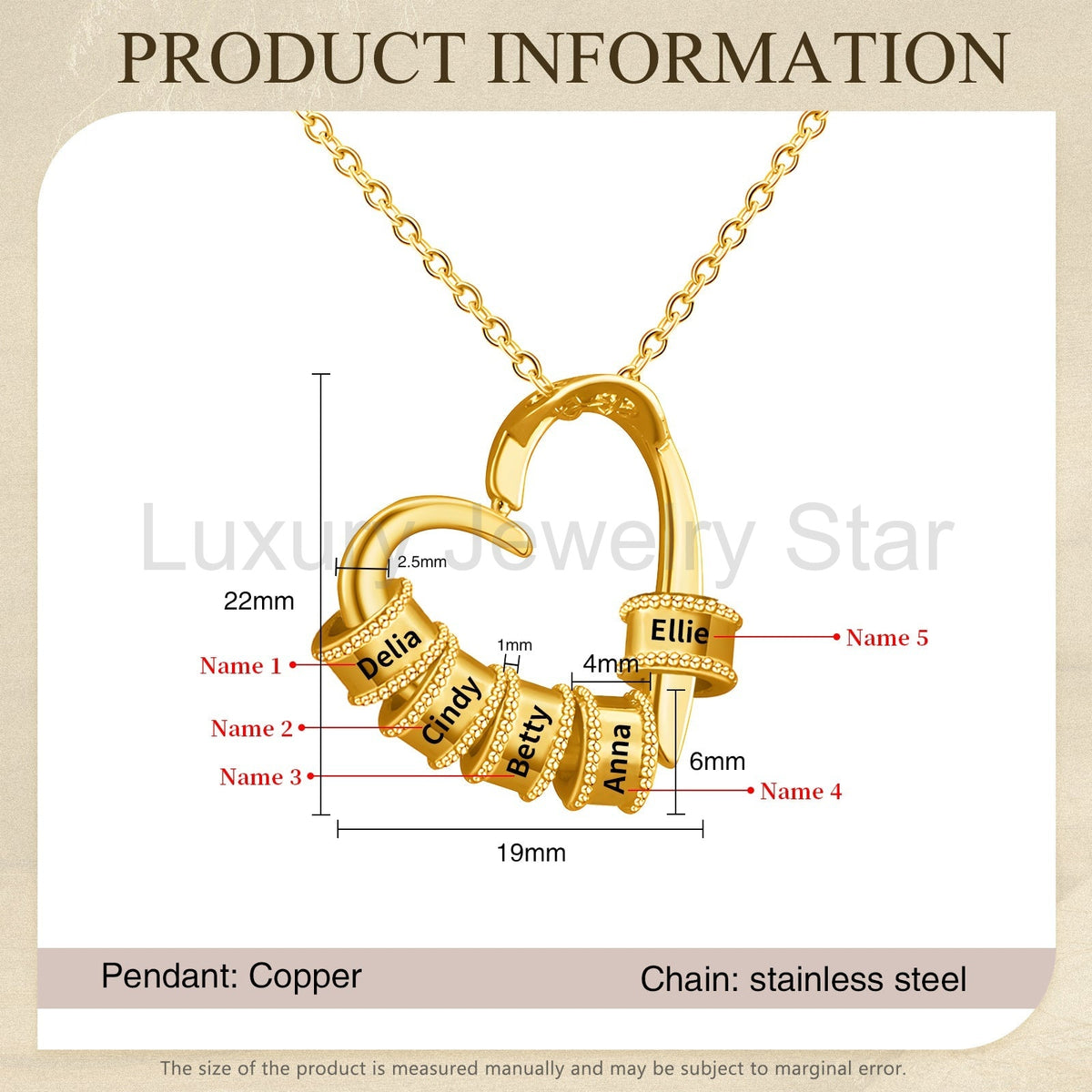 Mother's Day Heart Shape Necklace - image 8