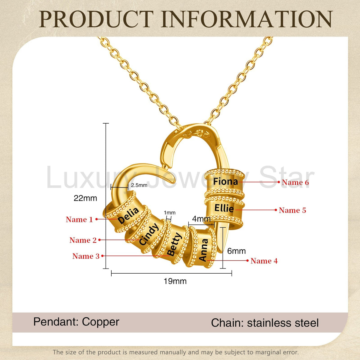 Mother's Day Heart Shape Necklace - image 9
