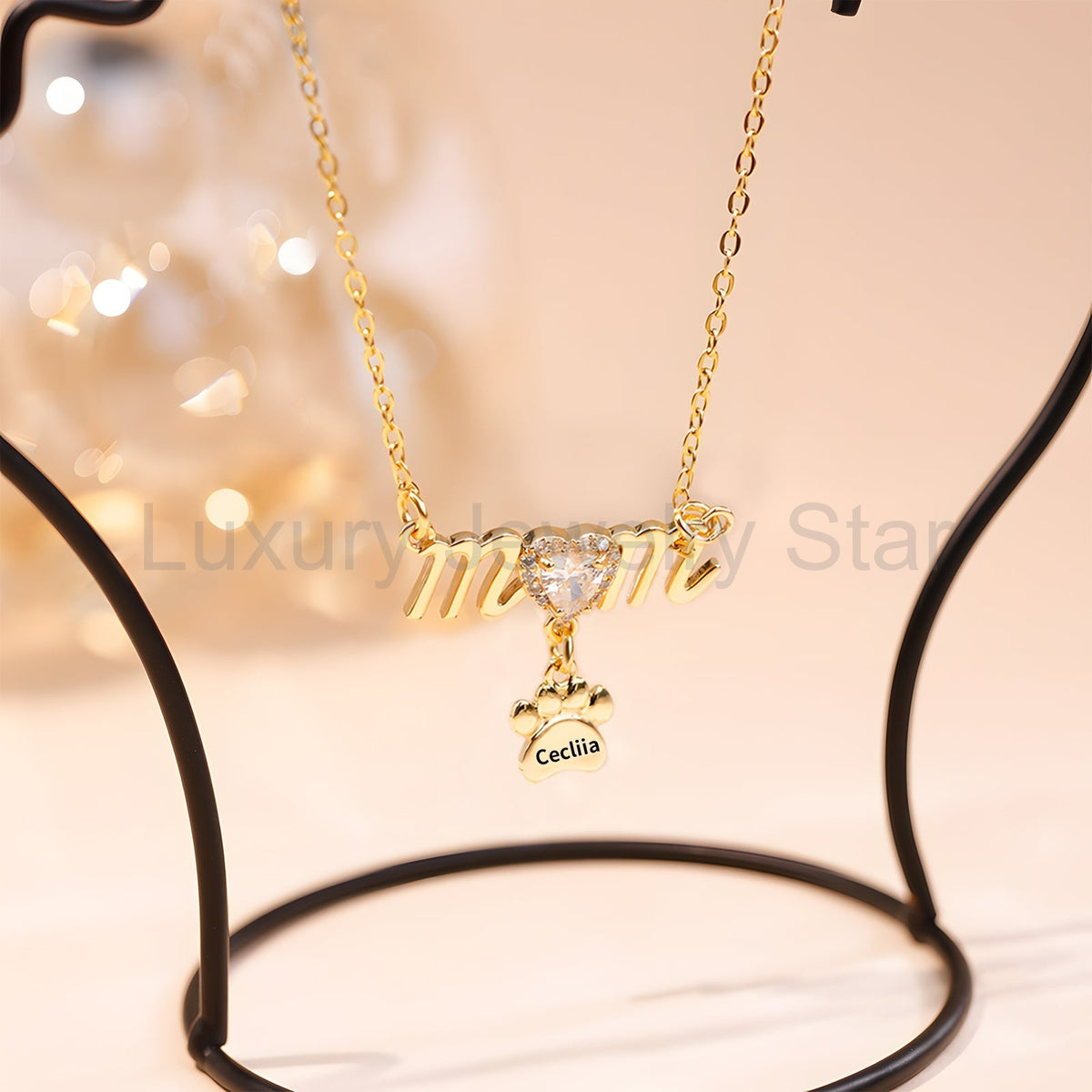 Mother's Day Paw Shape Necklace - image 4