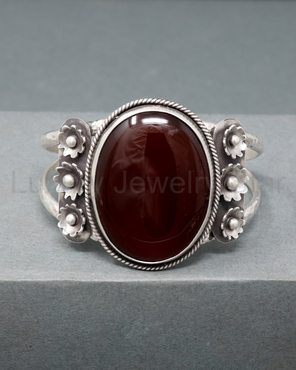 Carnelian Floral Cuff - image 4