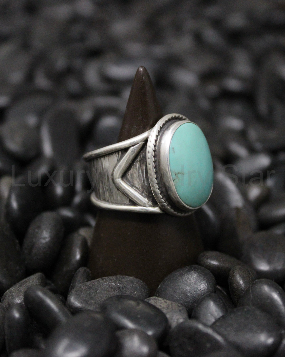 Chunky Turquoise Ring size 8.5