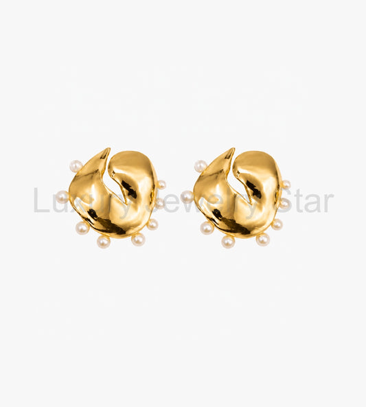 Two Luna Pearl Earrings