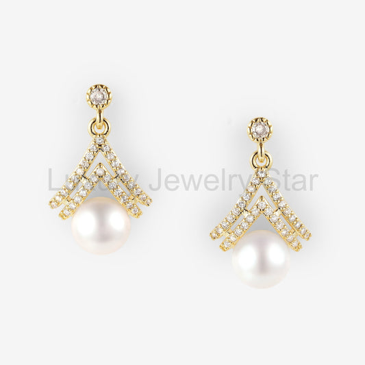 Lahela Jewelry Pearl Earrings Set 2pcs