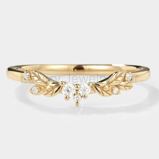 Leaf Pattern Wedding Band