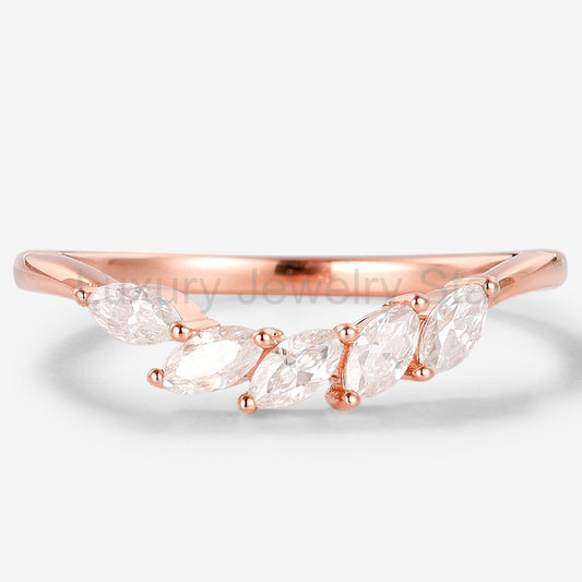 Moissanite Channel-Set Stackable Wedding Band