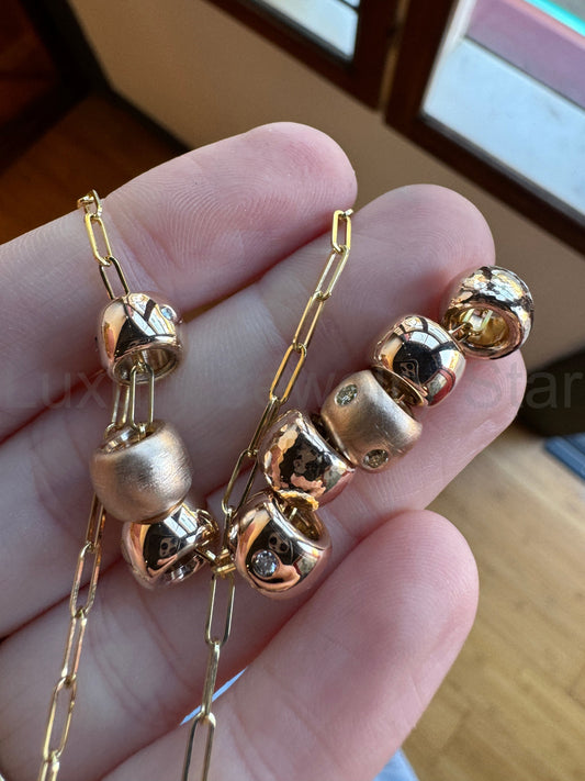 14k Gold Pony Beads - Pendant Necklace Charms - image 2